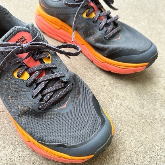 Hoka Challenger ATR 6 Sneaker Mens Size 9.5 Gray Orange - Picture 4 of 11